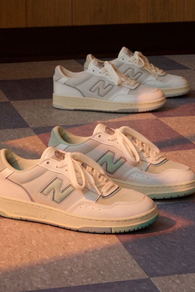 Two pairs of 950s on a checkered floor